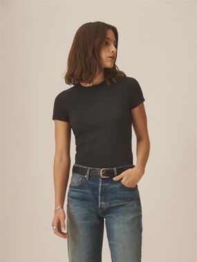 NWT Buck Mason Black Heirloom Rib Tee